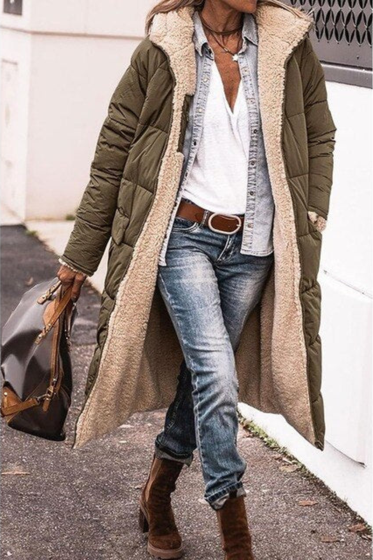 Elegant Reversible Long Coat For Women | Elvie
