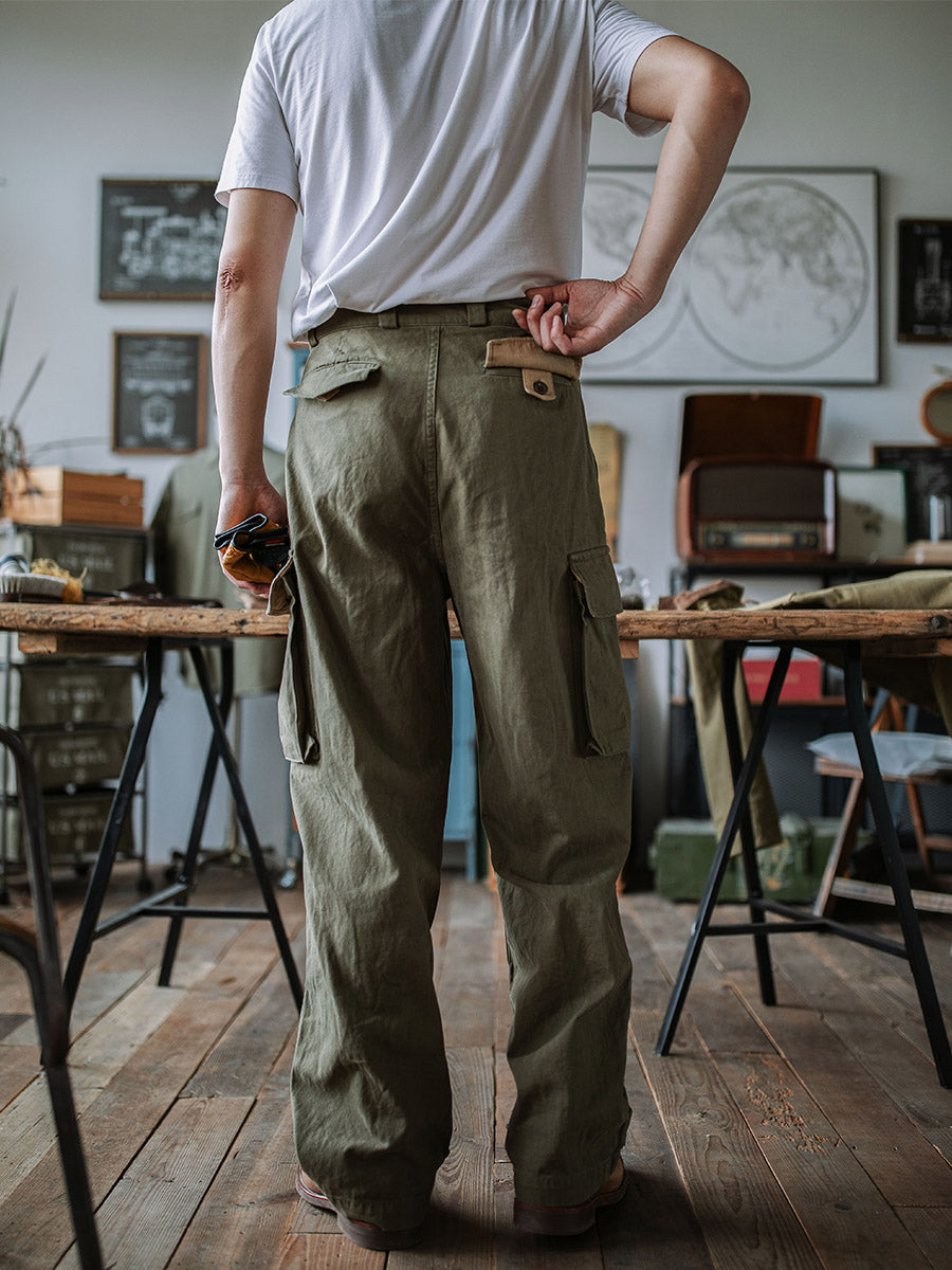 Heritage Utility Trousers with Reinforced Details for Men | Owen