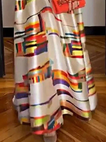 Geometric Print Sleeveless Dress For Women | Isabel