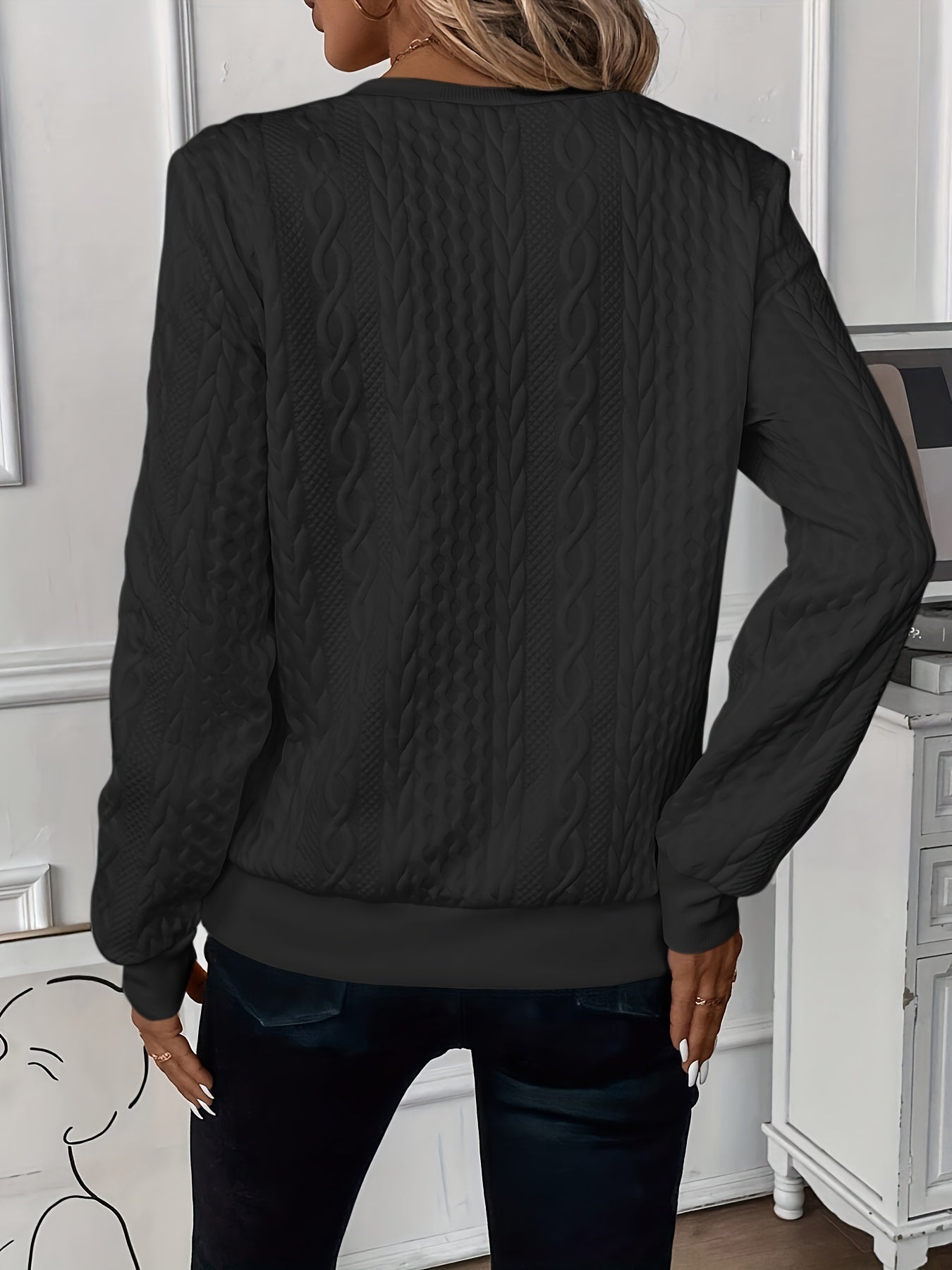 Half Zip Casual Sweater For Women | Lioraelle