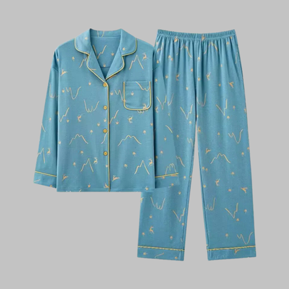 Cozy Long Sleeve Top And Trousers Lounge Set For Women | Serelune