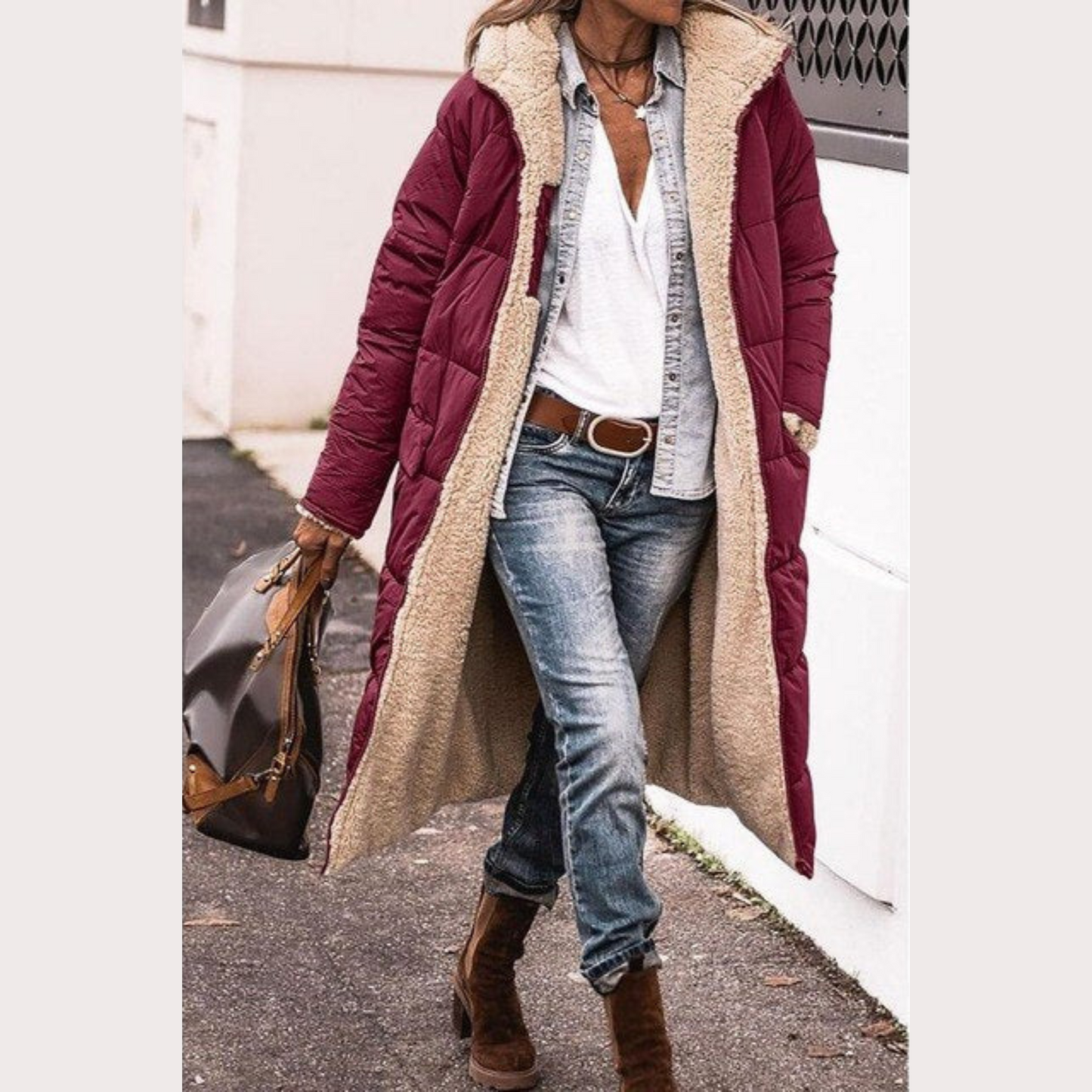 Long Reversible Coat For Women | Dona