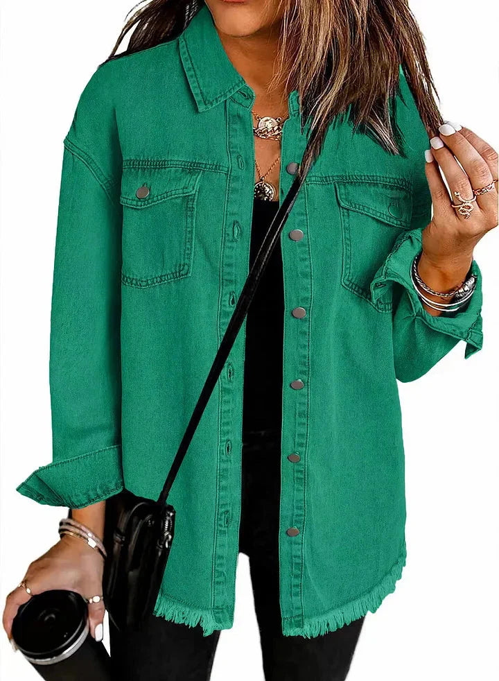 Relaxed Fit Denim Jacket For Women | Kalinda