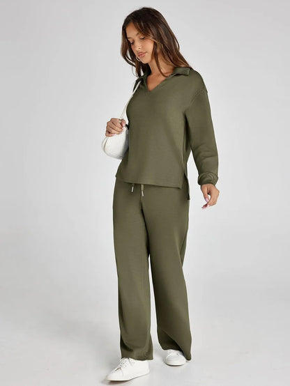 Cozy Minimalist Two Piece Set For Women | Mirelena