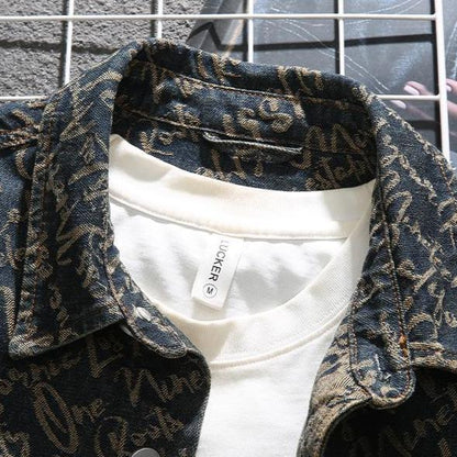 Embroidered Button Front Jacket for Men | Cassian