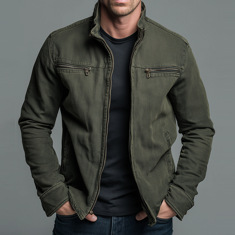Vintage Style Zip Jacket For Men | William