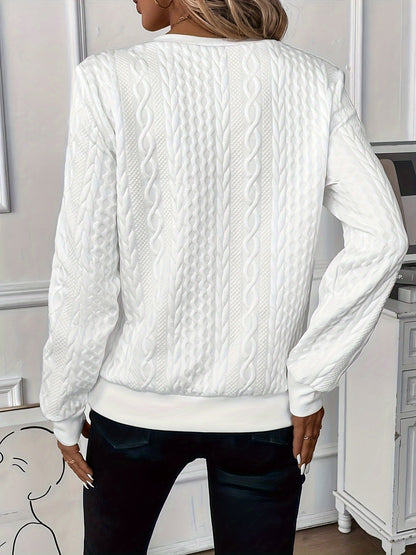 Half Zip Casual Sweater For Women | Lioraelle