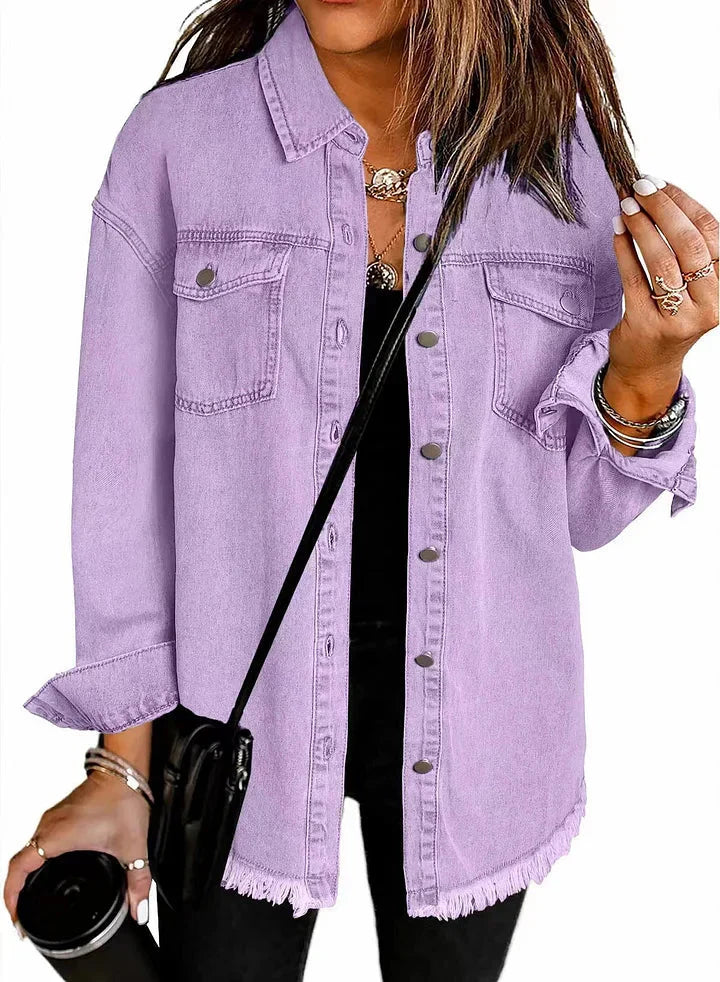 Relaxed Fit Denim Jacket For Women | Kalinda
