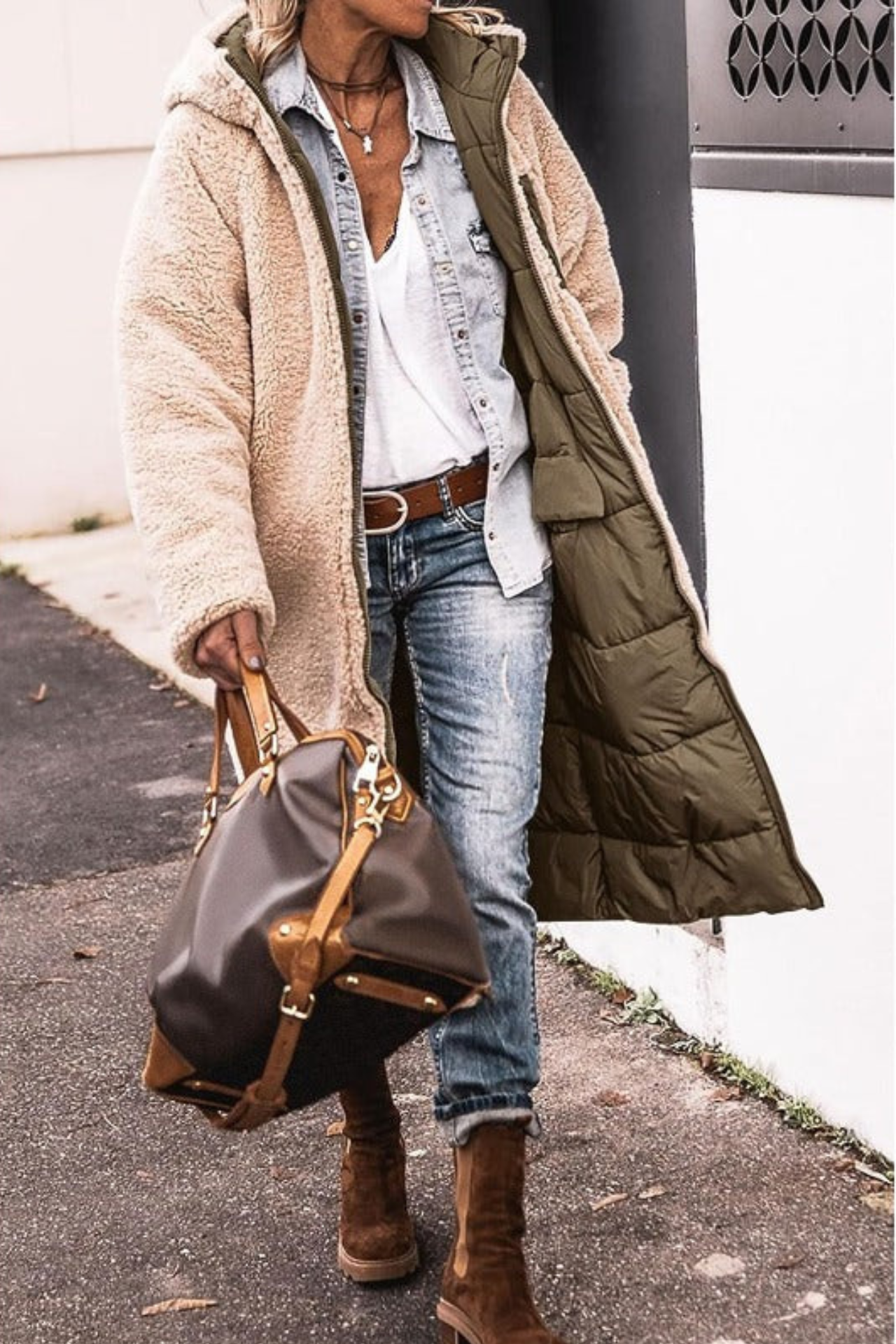 Elegant Reversible Long Coat For Women | Elvie