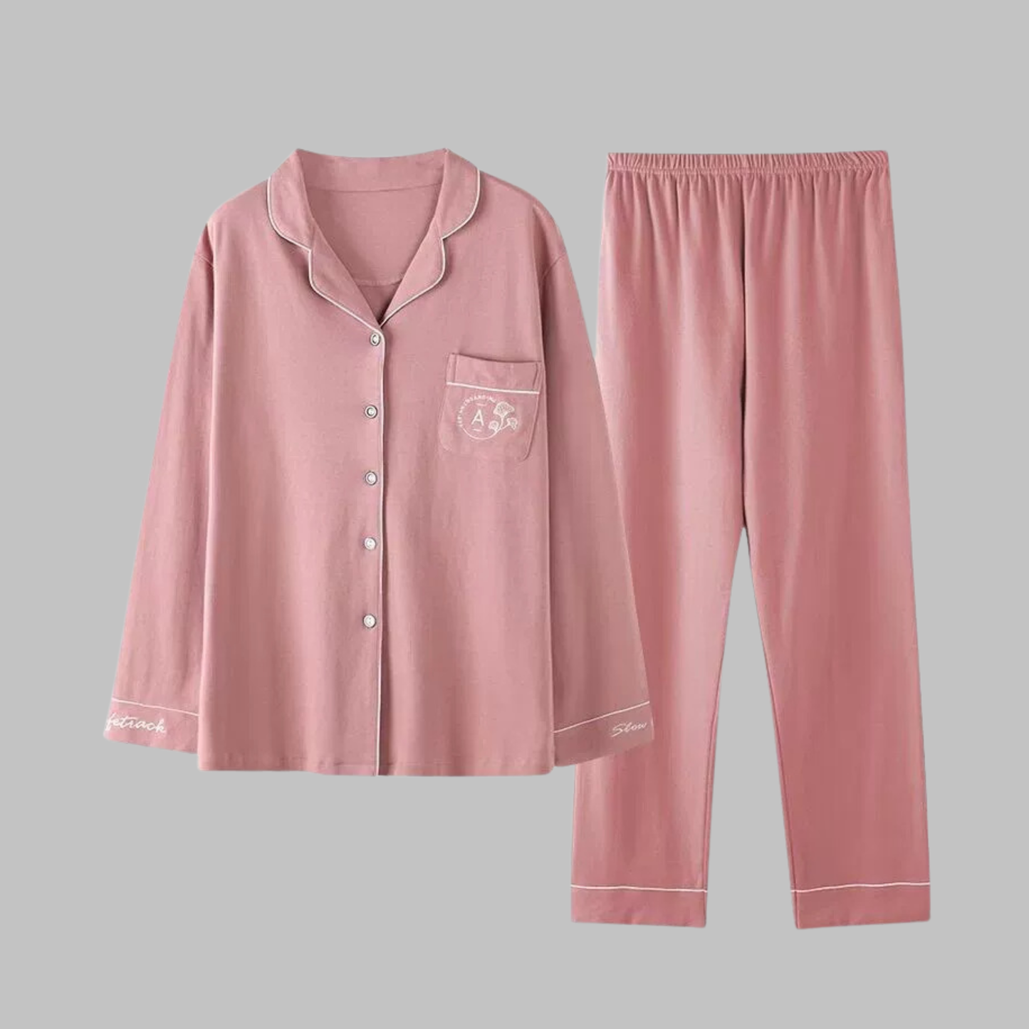 Cozy Long Sleeve Top And Trousers Lounge Set For Women | Serelune