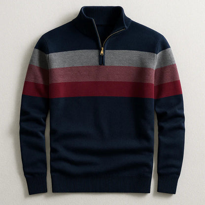 Stripe Quarter-Zip Sweater For Men | Ronan