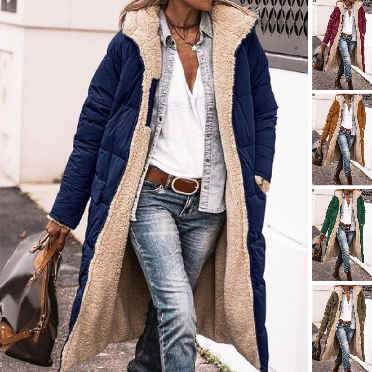 Elegant Reversible Long Coat For Women | Elvie