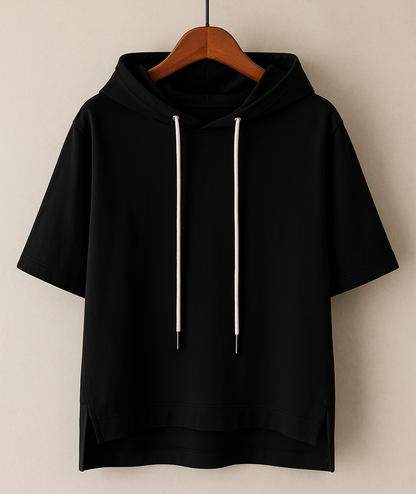 Short Sleeve Hooded Top For Women | Brielle