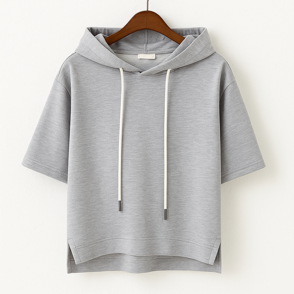 Short Sleeve Hooded Top For Women | Brielle