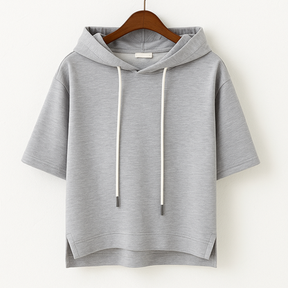 Short Sleeve Hooded Top For Women | Brielle