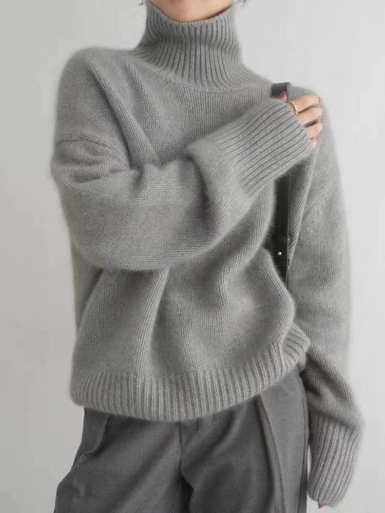 High Neck Knit Sweater For Women | Seraphina