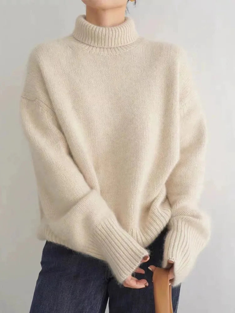 High Neck Knit Sweater For Women | Seraphina