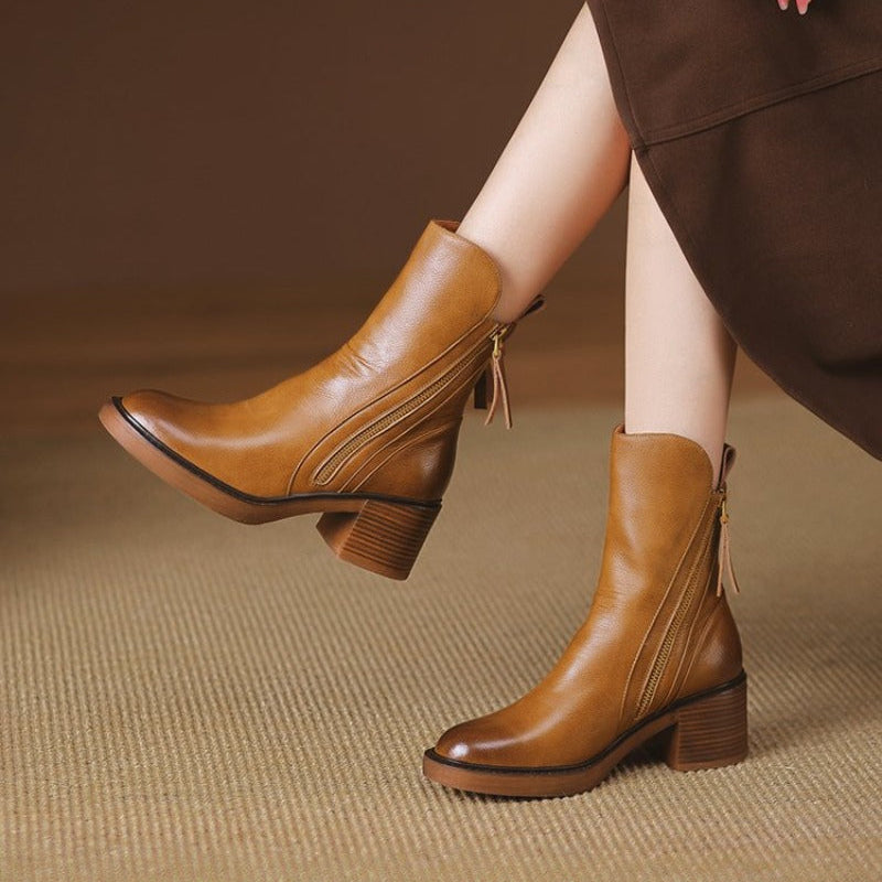 Block Heel Ankle Boots for Women | Mirella