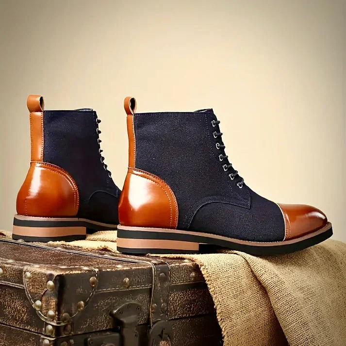Oxford Style Lace Up Boots For Men | Harrington