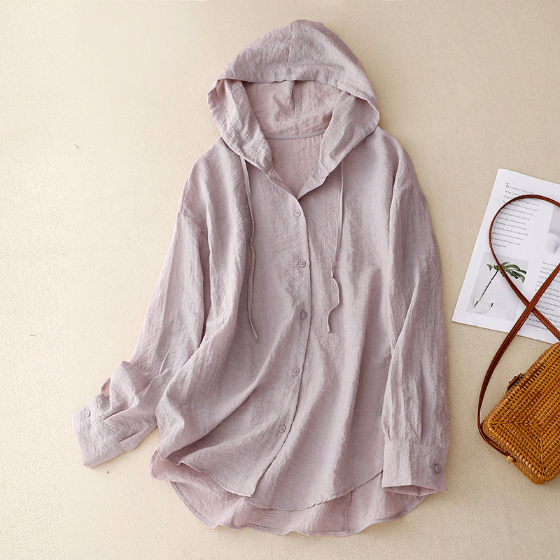 Lightweight Hooded Blouse for Women | Elara
