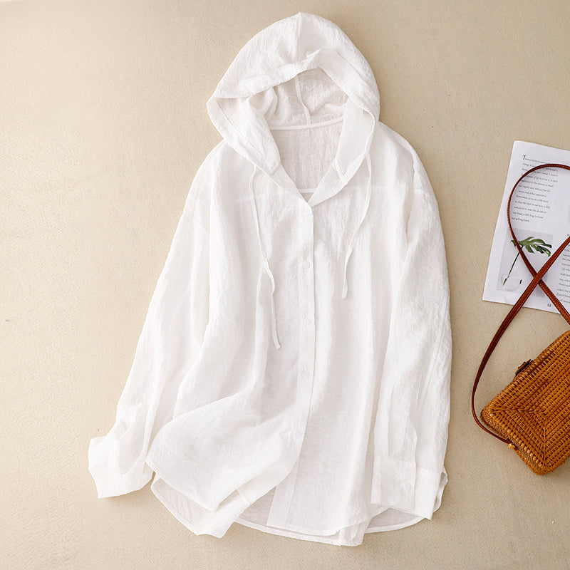 Lightweight Hooded Blouse for Women | Elara