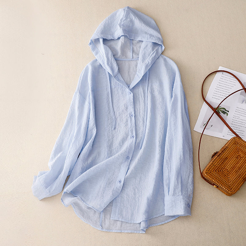 Lightweight Hooded Blouse for Women | Elara