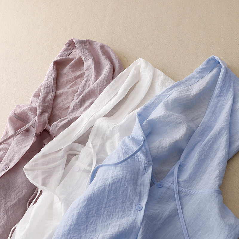 Lightweight Hooded Blouse for Women | Elara