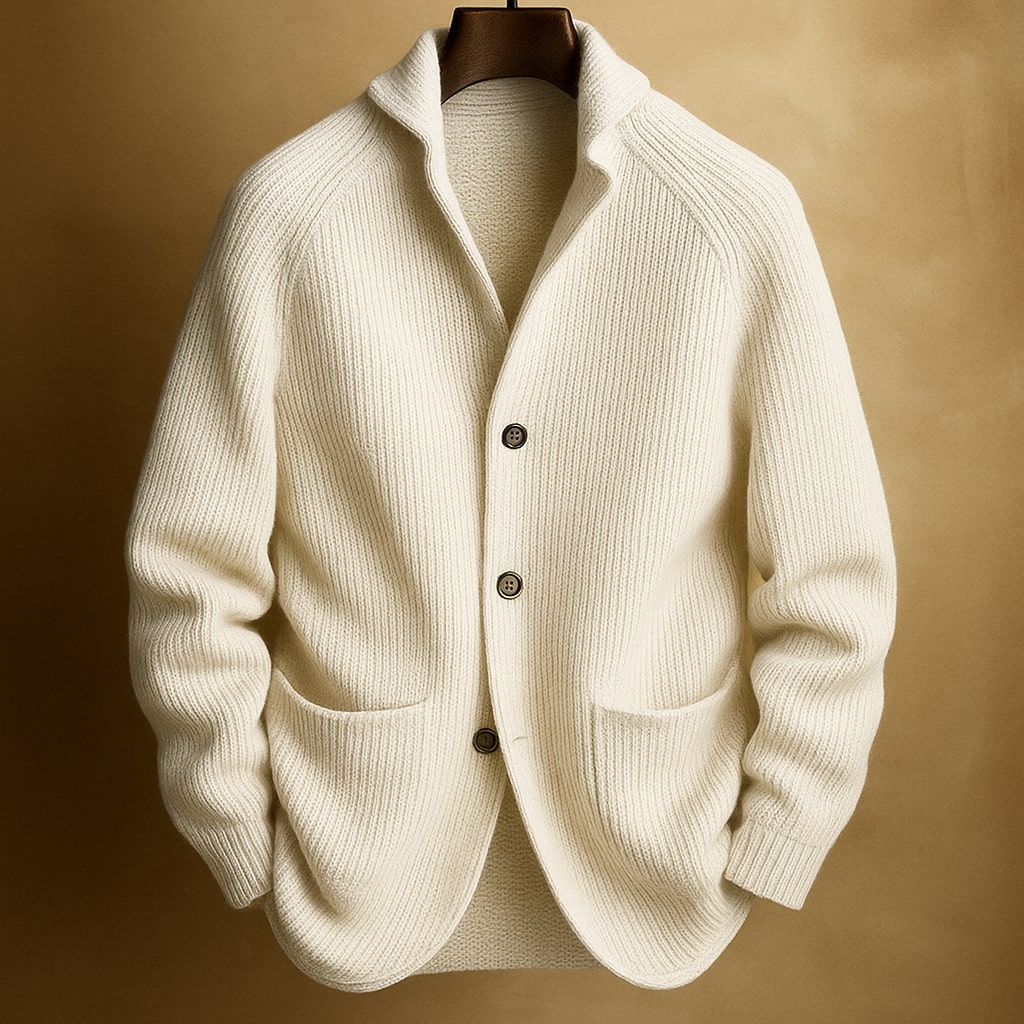 Button Front Lightweight Cardigan For Men | Harren
