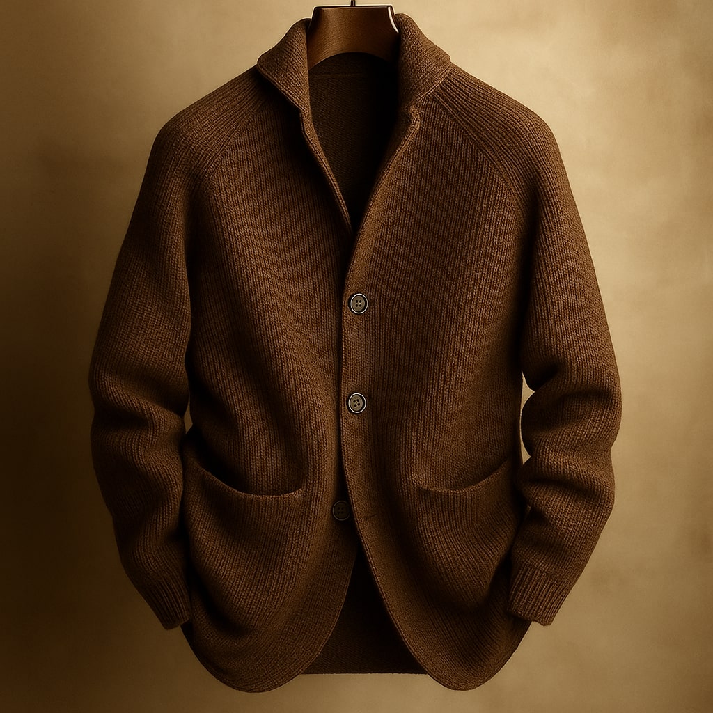 Button Front Lightweight Cardigan For Men | Harren