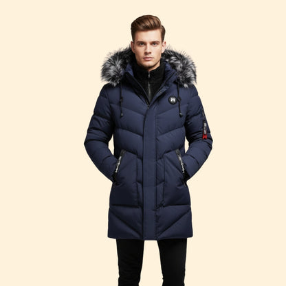 Quilted Hooded Parka Coat For Men | Ronan