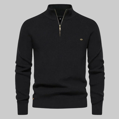Half Zip Stand Collar Sweater For Men | Gerald