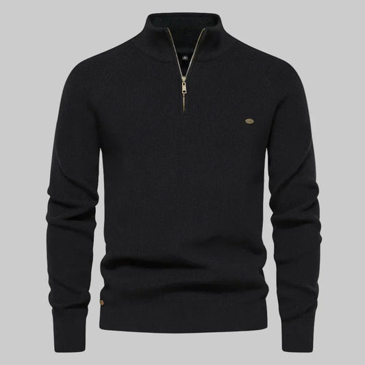 Half Zip Stand Collar Sweater For Men | Gerald