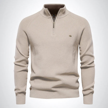 Half Zip Stand Collar Sweater For Men | Gerald