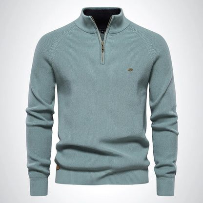 Half Zip Stand Collar Sweater For Men | Gerald
