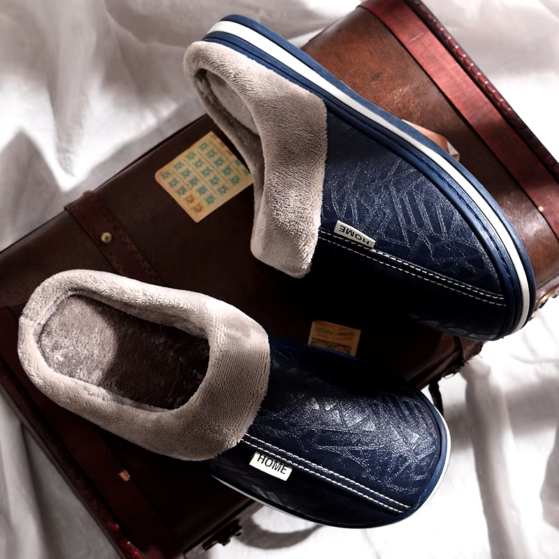 Lined Slip On Indoor Slippers For Men | Alaric
