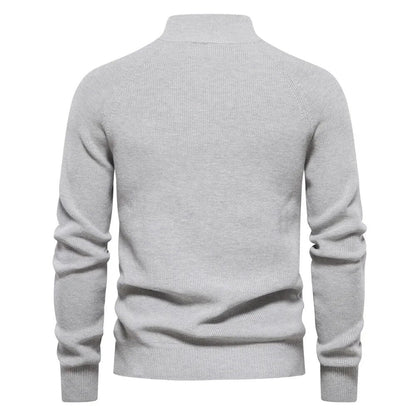 Ribbed Zip Neck Sweater for Men | Corin