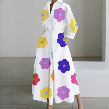 Elegant Front Wrap Collared Dress For Women | Seralune