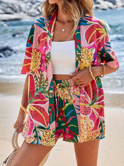 Floral Top And Shorts Set For Women | Roselisse