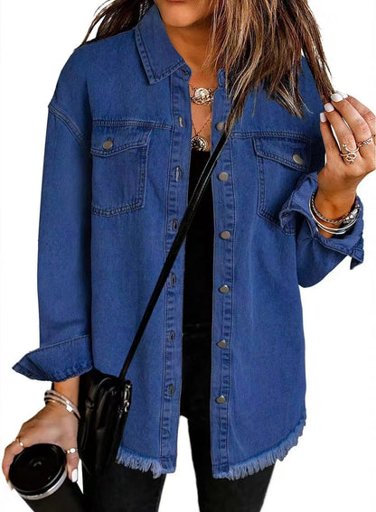 Relaxed Fit Denim Jacket For Women | Kalinda