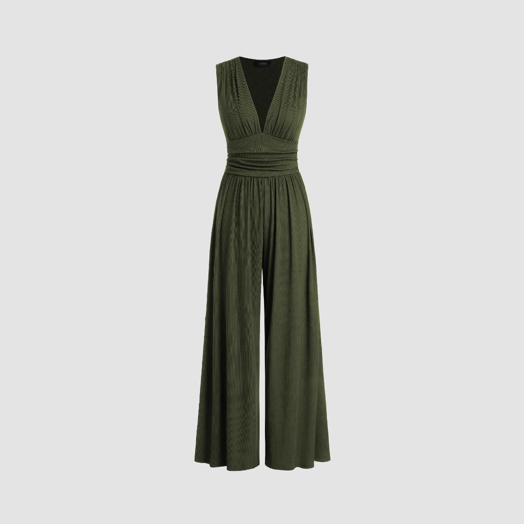 Elegant Ruched Casual Jumpsuit For Women | Valerisse