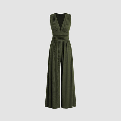 Elegant Ruched Casual Jumpsuit For Women | Valerisse