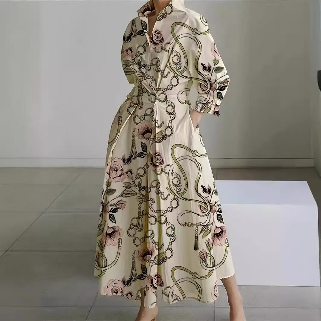 Elegant Front Wrap Collared Dress For Women | Seralune