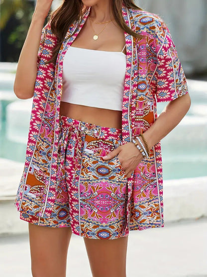Floral Top And Shorts Set For Women | Roselisse