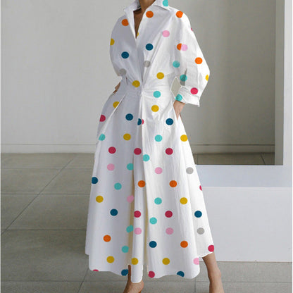 Elegant Front Wrap Collared Dress For Women | Seralune