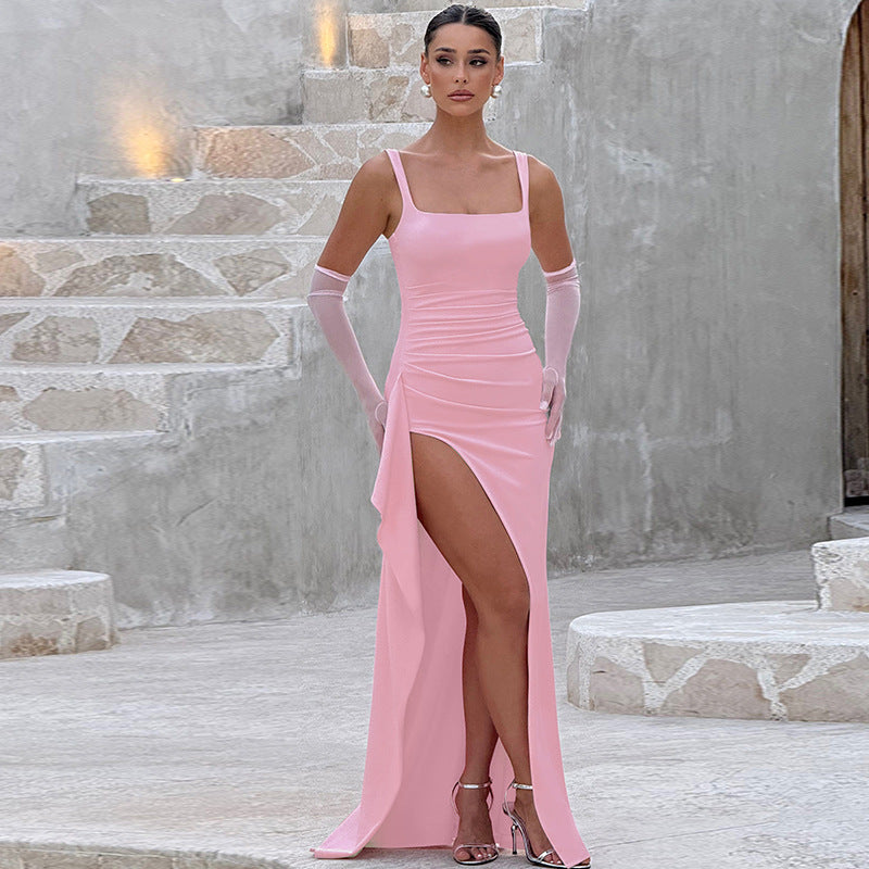 Elegant Open Back Maxi Dress For Women | Isabella