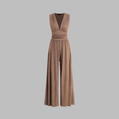 Elegant Ruched Casual Jumpsuit For Women | Valerisse