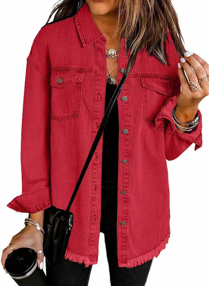 Relaxed Fit Denim Jacket For Women | Kalinda