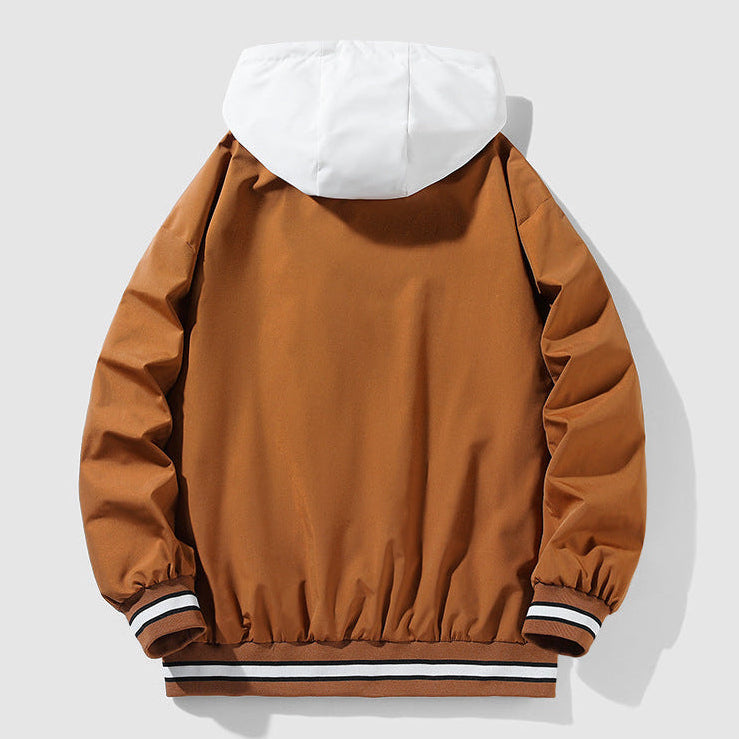 Hooded Varsity Style Jacket for Men | Beckford
