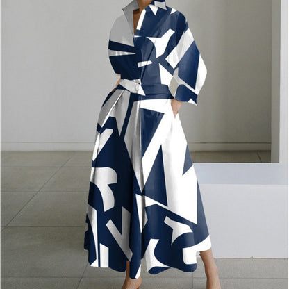 Elegant Front Wrap Collared Dress For Women | Seralune
