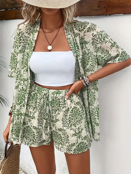 Floral Top And Shorts Set For Women | Roselisse
